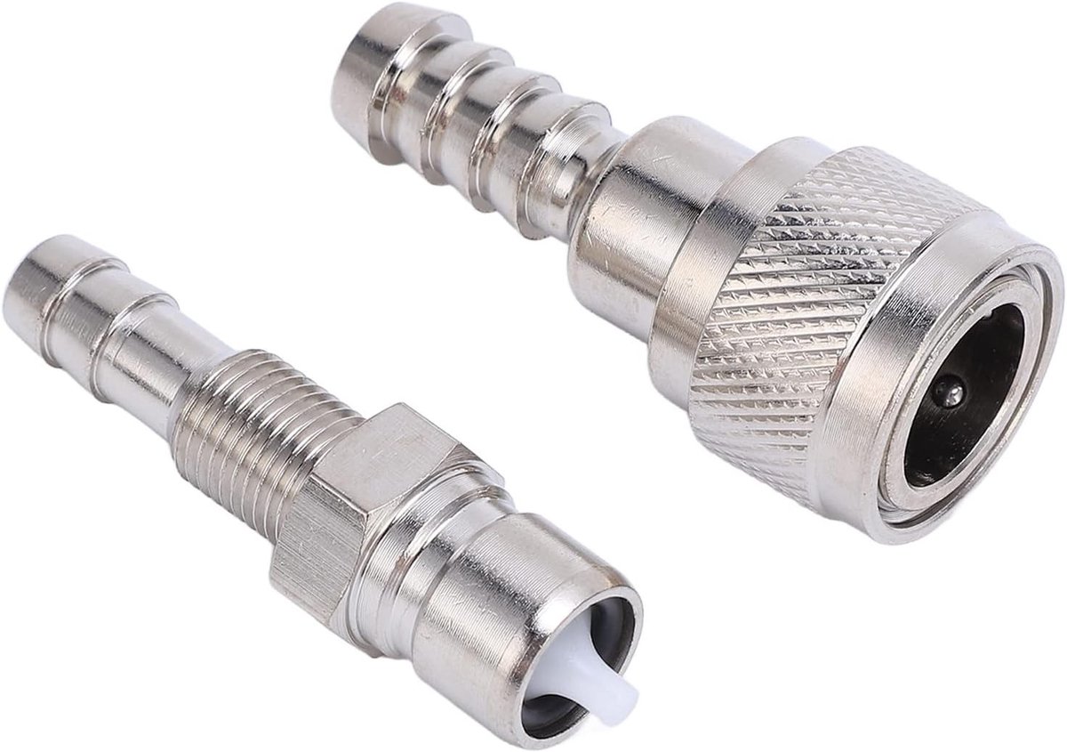 2-delige brandstofslangconnector voor buitenboordmotoren - Geschikt voor 2- en 4-takt motoren, hoogwaardig en duurzaam