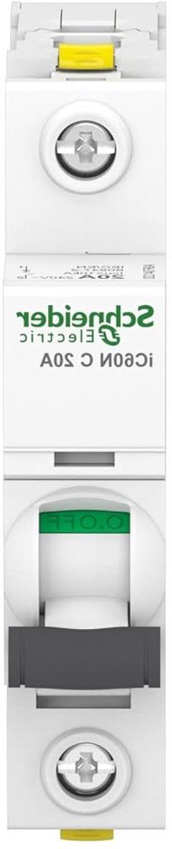 Stroomonderbreker - Zekeringautomaat - Elektrische circuit bescherming - C-karakteristiek - 20 Ampère - Grijs