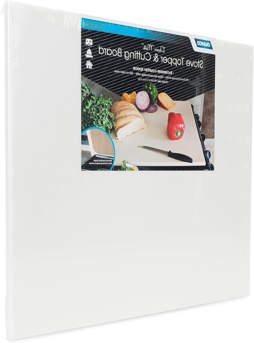 Kachel Topper - Kookplaat Deksel - Extra Aanrechtruimte - Antislip Achterkant - 17" x 19.5" - Wit