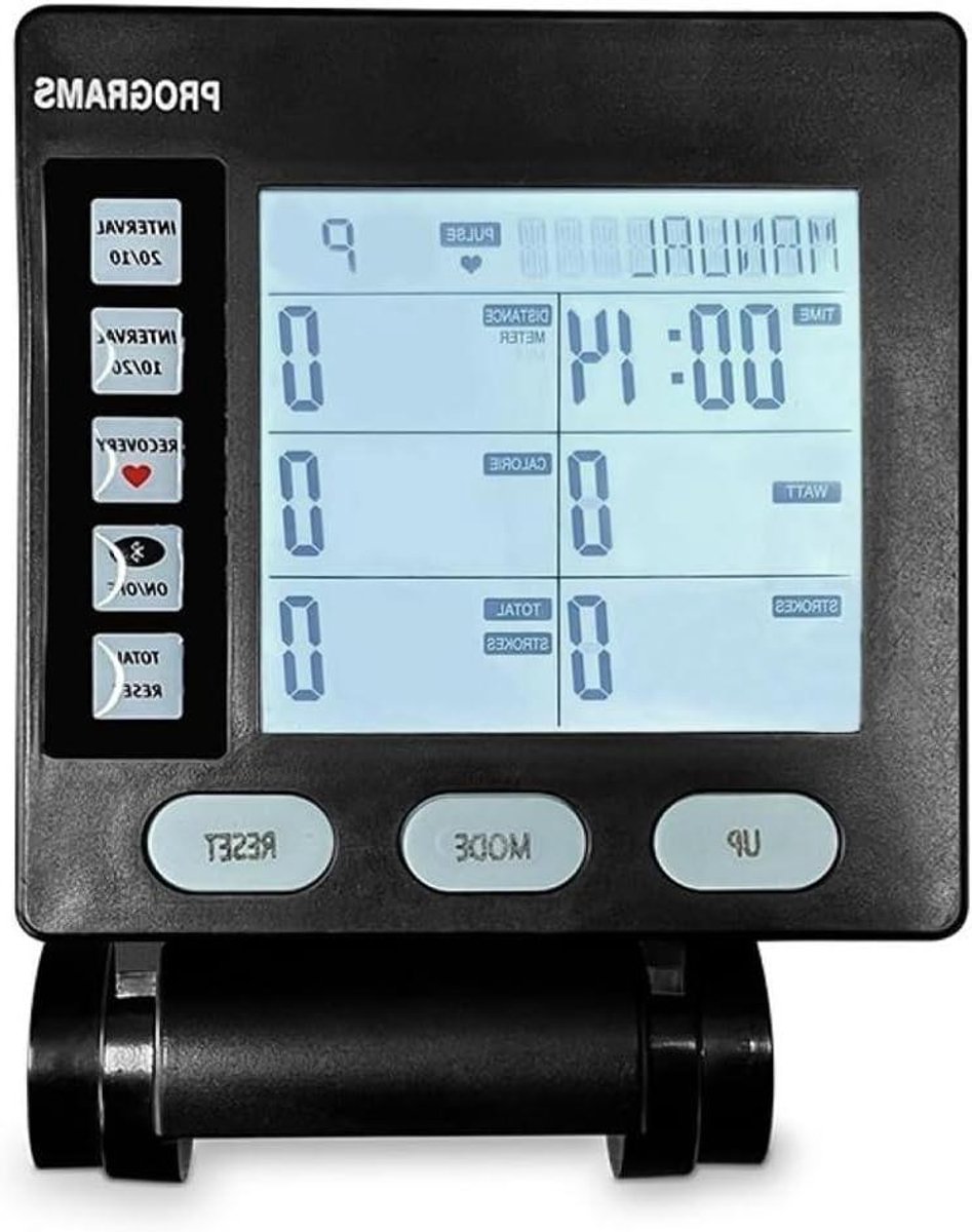 Roeimachine Display - Fitness Meter Odometer - Training Bijhouden - App Connectiviteit - 123x126x47mm - Zwart
