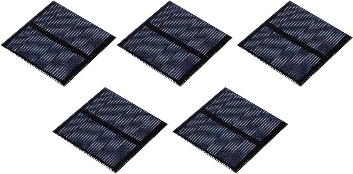 Mini Zonnepaneel - Zonnecel Set - DIY Energie Projecten - Epoxyhars Behuizing - 52 mm x 52 mm - Zwart