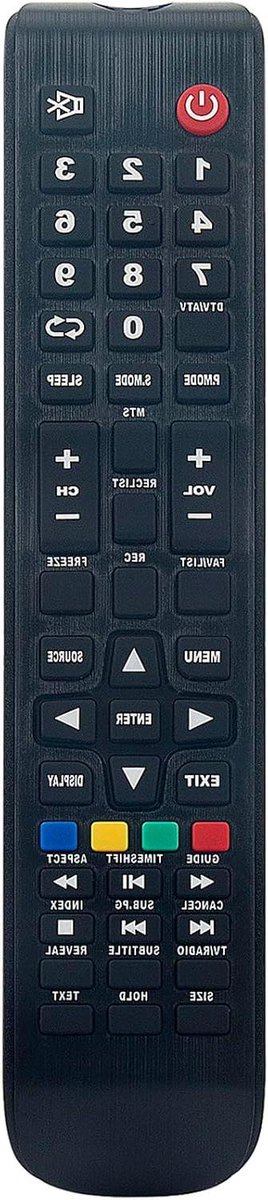 Afstandsbediening TV - Universele afstandsbediening - TV bedienen - Geen programmering nodig - 10 meter bereik - Zwart