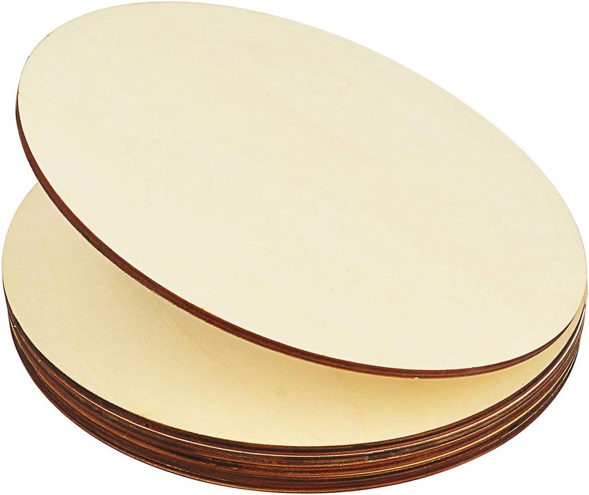 Houten Cirkels - Ronde Platen - Knutselen en Schilderen - Verstevigd 5mm Dik - 45 cm Diameter - Onbehandeld Hout