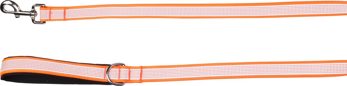 Hond Looplijn Fierro Fluo oranje 1,3m 25mm