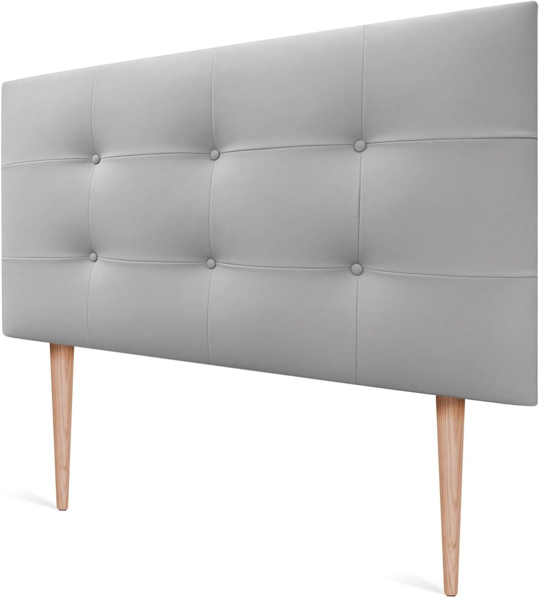 Hoofdbord Bed - Gevoerd Hoofdeinde - Comfortabel Lezen - Vlekbestendig Aqualine - 110 cm breed - Lichtgrijs