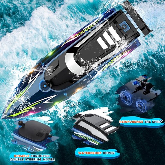 Op afstand bestuurbare boot - RC-boot - Speedboot - oplaadbaar — afbeelding 4