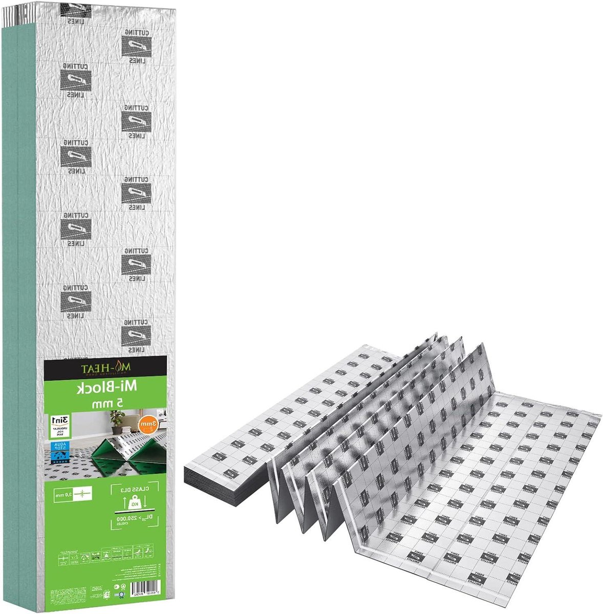 Geluidsisolatie Vloer - Legonderlegger Parket - Vloer Isoleren - Met AquaStop Folie - 40 m² 5 mm - Grijs