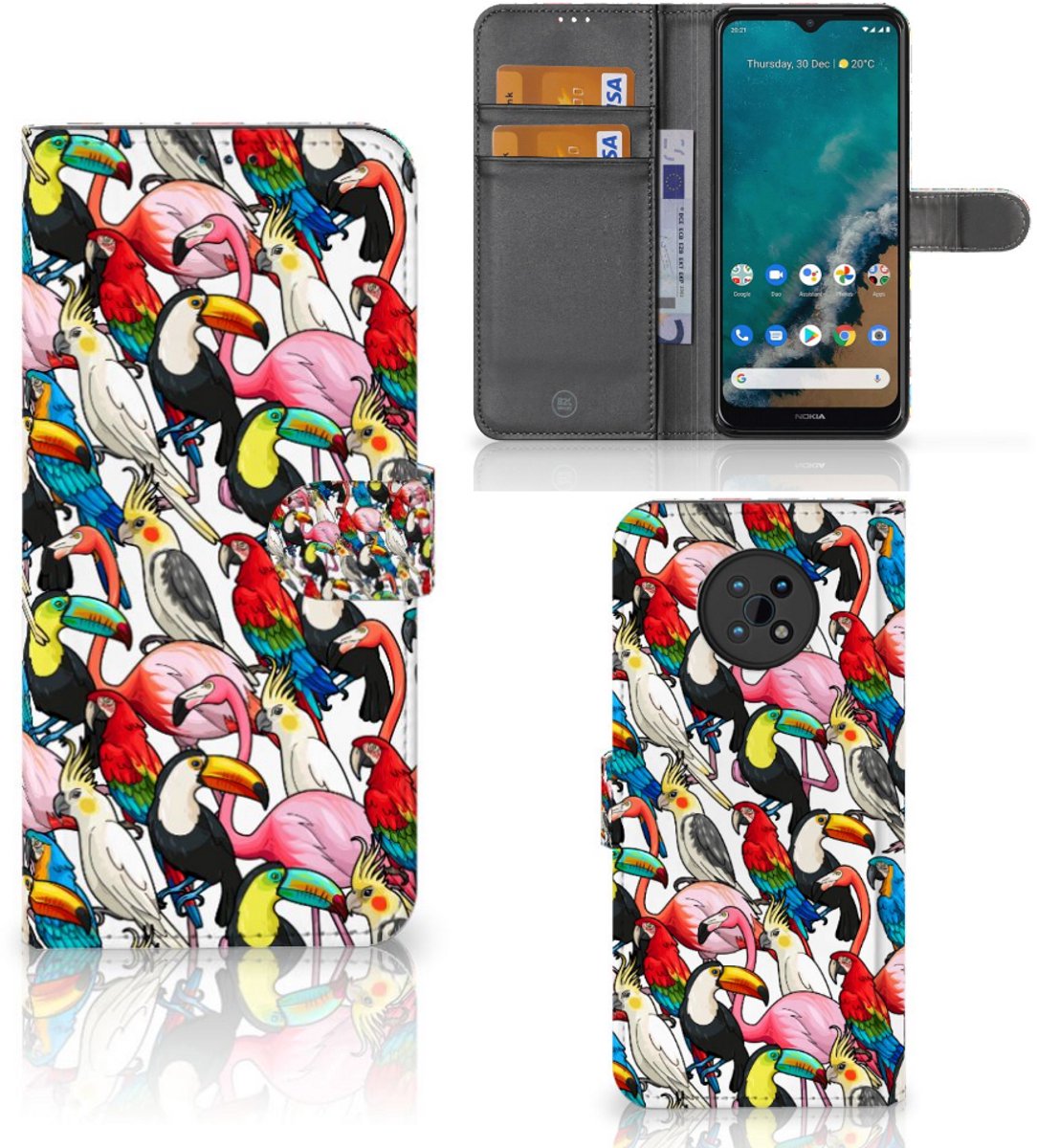 Nokia G50 Telefoonhoesje met Pasjes Birds