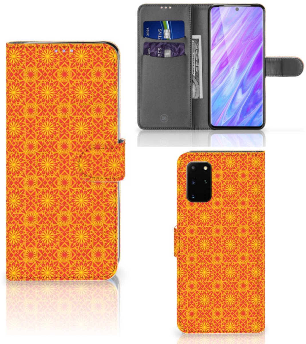 Samsung Galaxy S20 Plus Telefoon Hoesje Batik Oranje