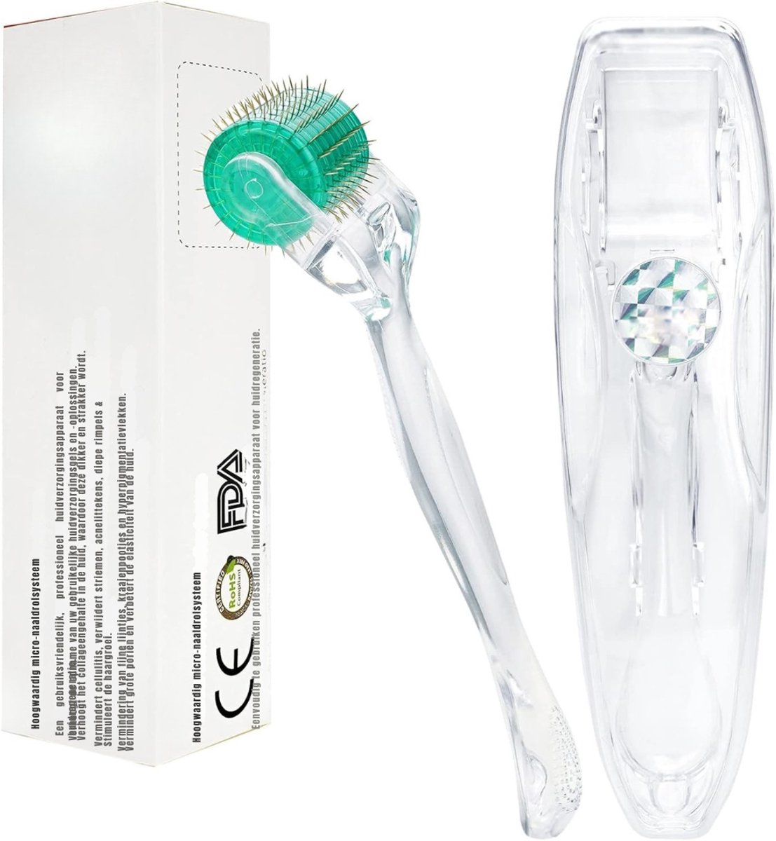 Quvo® Dermaroller Haargroei - Dermaroller - Transparant - 18cm x 5cm x 4cm
