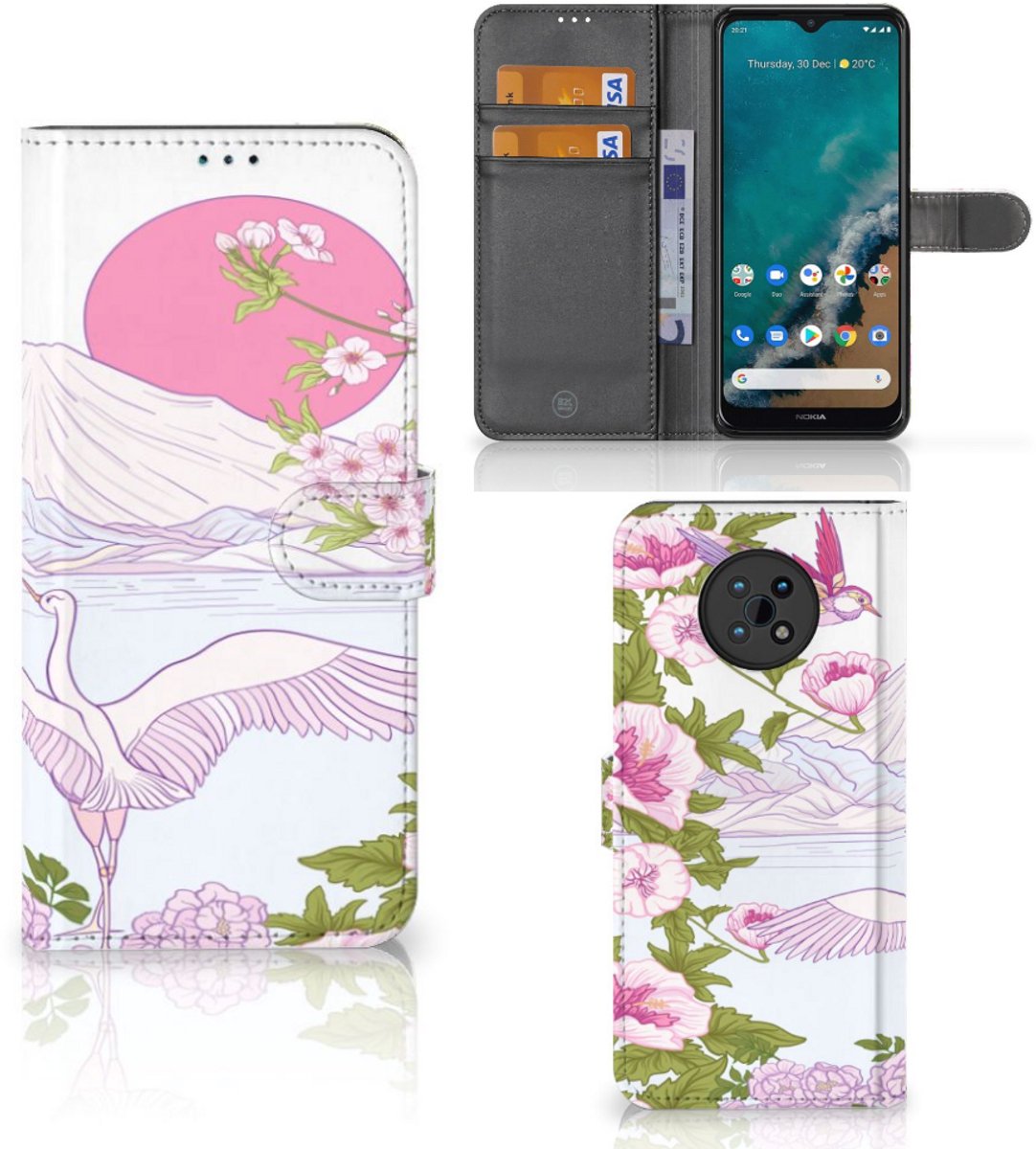 Nokia G50 Telefoonhoesje met Pasjes Bird Standing