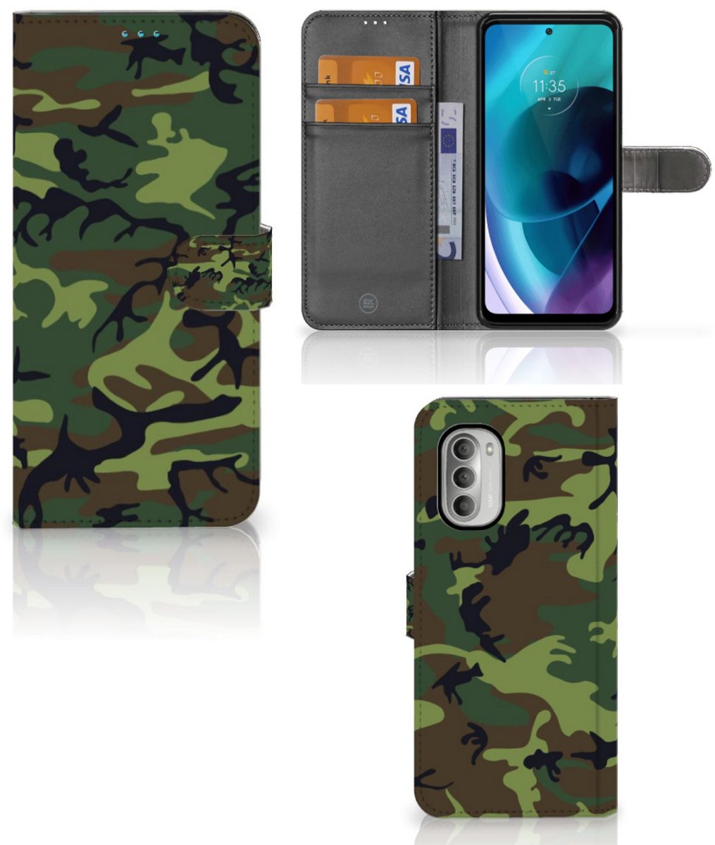 Motorola Moto G51 5G Telefoon Hoesje Army Dark