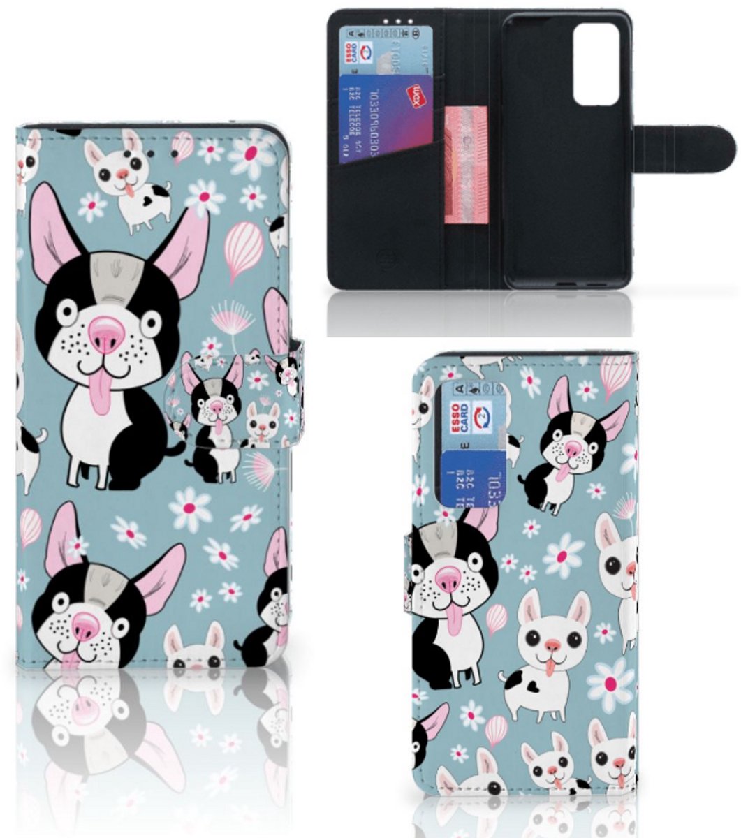 Huawei P40 Telefoonhoesje met Pasjes Hondjes