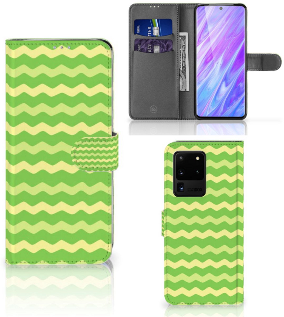 Samsung Galaxy S20 Ultra Telefoon Hoesje Waves Green