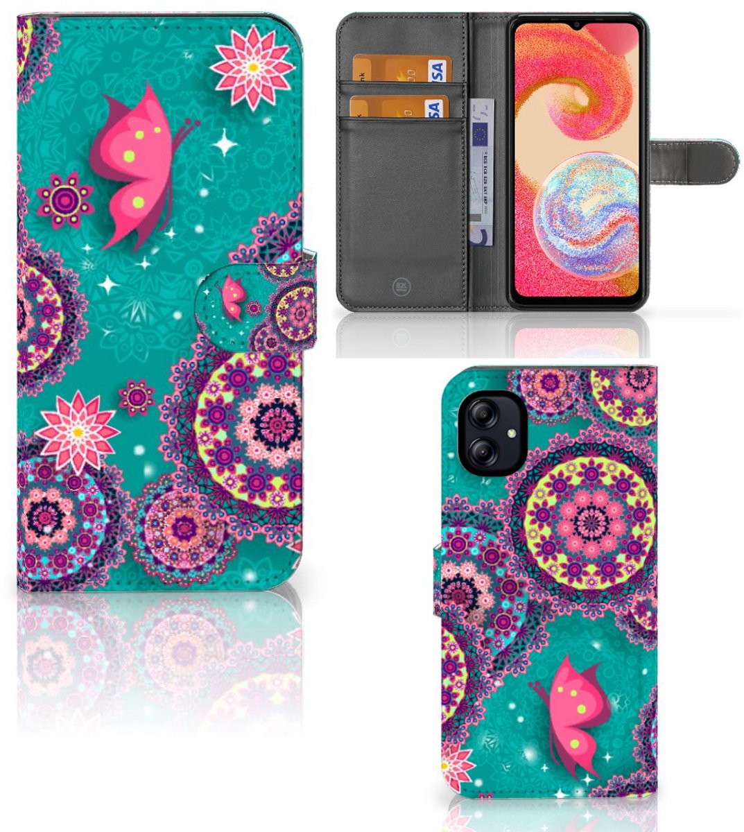 Samsung Galaxy A04e Hoesje Cirkels en Vlinders