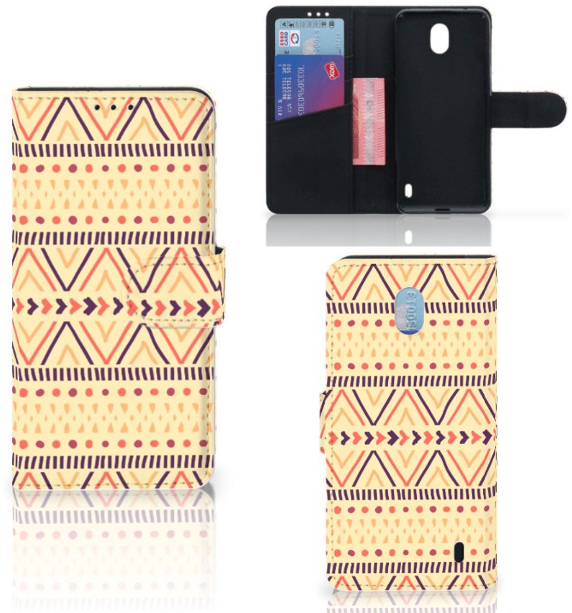 Nokia 1 Plus Telefoon Hoesje Aztec Yellow