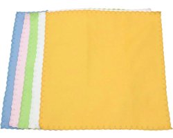 Microvezel Doekjes - Antistatisch Poetsdoek - Muziek Instrumenten Reinigen - Krasvrij Zonder Krassen - Set Van 5 - Pastel Kleuren