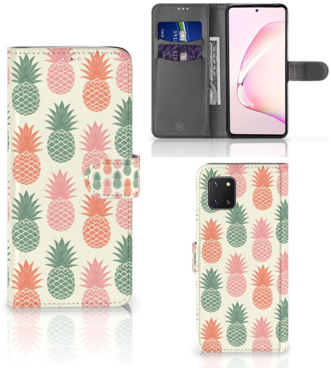 Samsung Note 10 Lite Book Cover Ananas