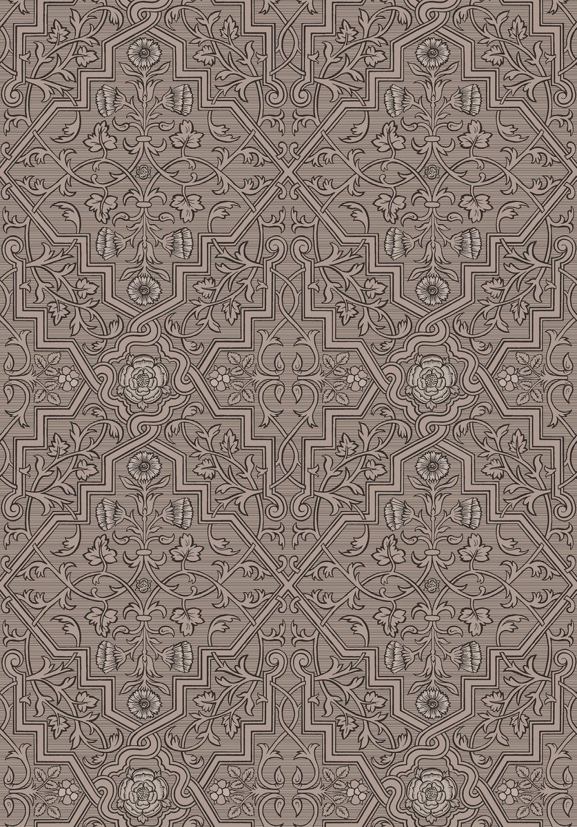 Boråstapeter Vliesbehang 4502 - Anno - Klassiek Bruin - 53cm x 10.05m