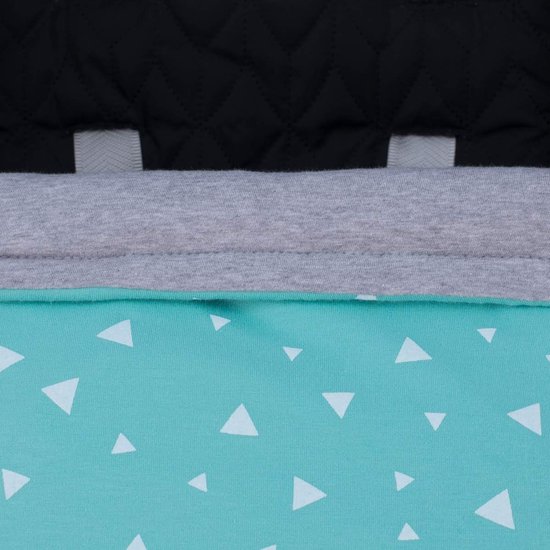 JYOKO KIDS Winter-Voetenzak Compatibel met Autostoeltjes, Draagbare Wiegjes en Kinderwagens - Extra Zachte Teddyfleece - Gemaakt in Spanje (MINT SPARKLES, KATOEN) van JYOKO KIDS — afbeelding 2