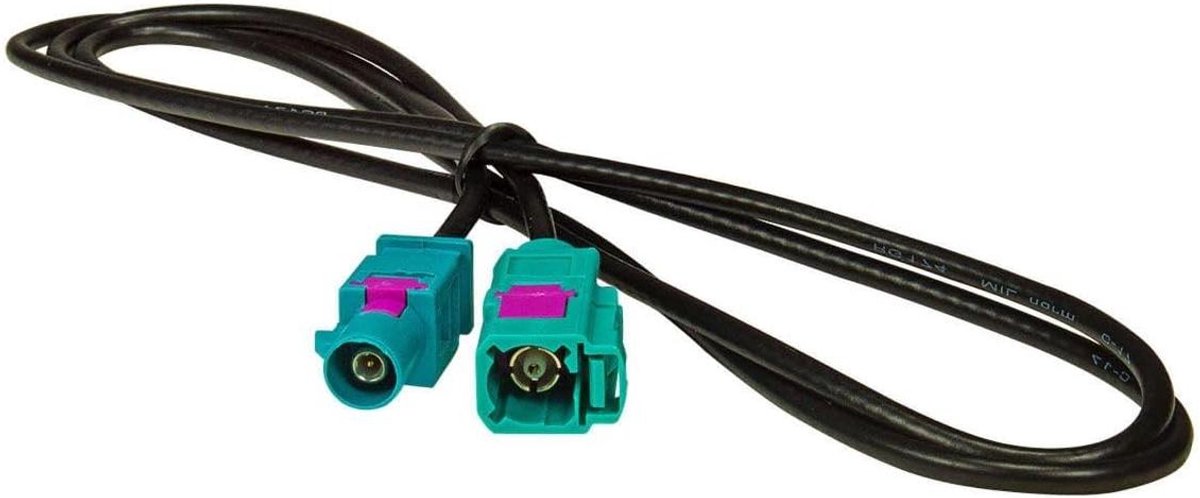 Antenne Verlenging - Fakra Kabel - Radio Bedrading - Z-Codering Universeel - 1 meter - Zwart