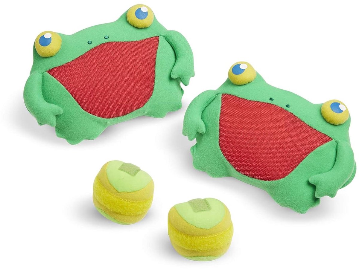 Frog Toss Spel - Vangspel Bal Spel - Buitenspelen Binnen Spelen - Zelfklevende Vangers - 2 Ballen 2 Vangers - Groen
