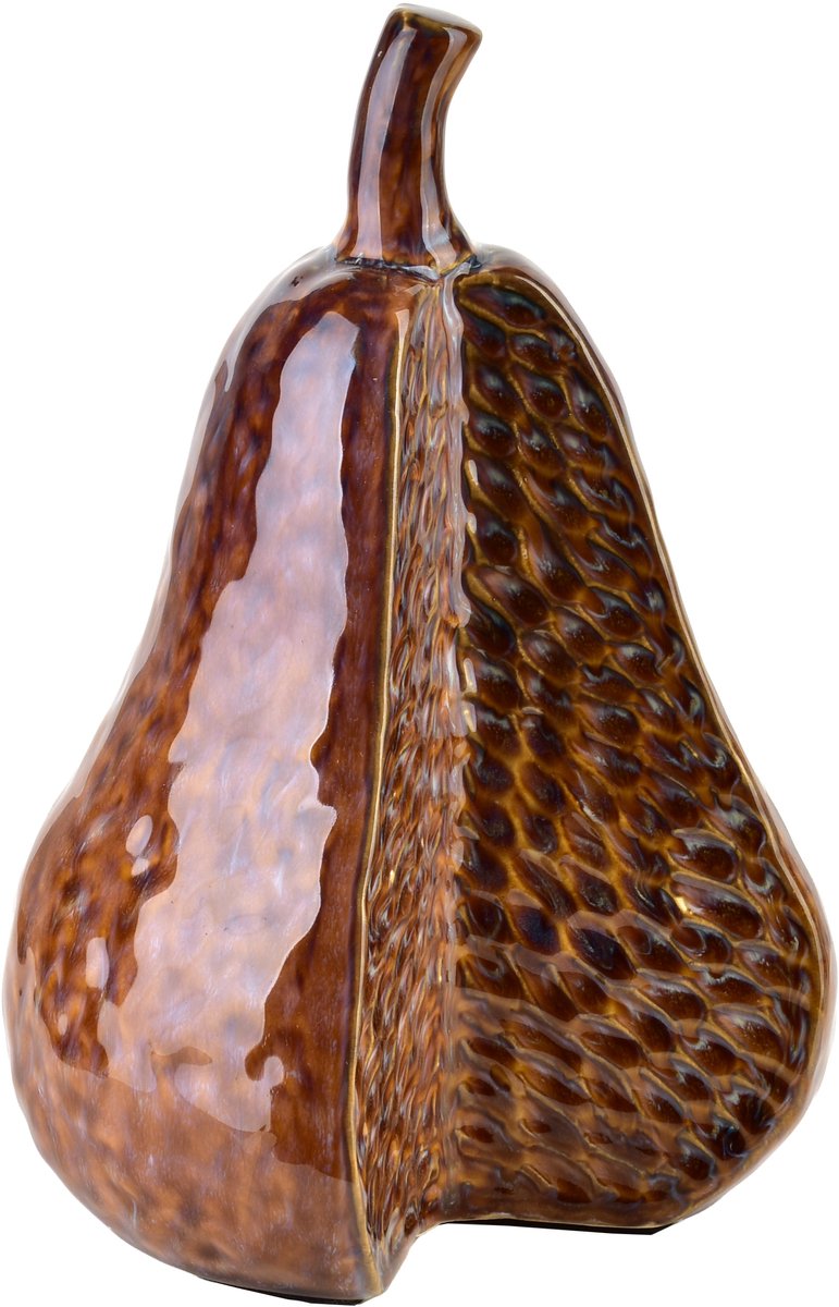 Saggio Pear - Decoratieve Figurine - Grijs - Keramiek - 13x11x21cm