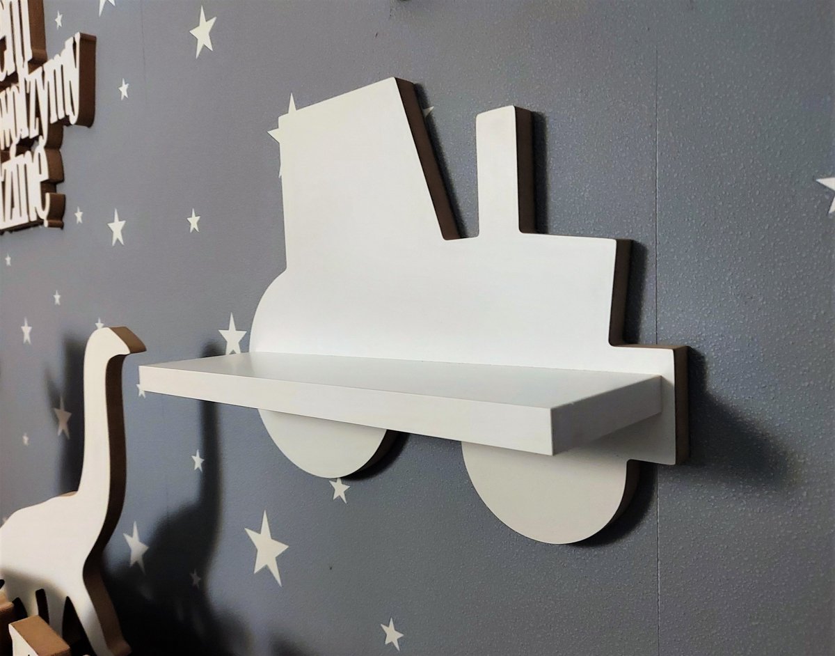 Tractor Planken voor Kinderkamer - Decoratieve Wandplank