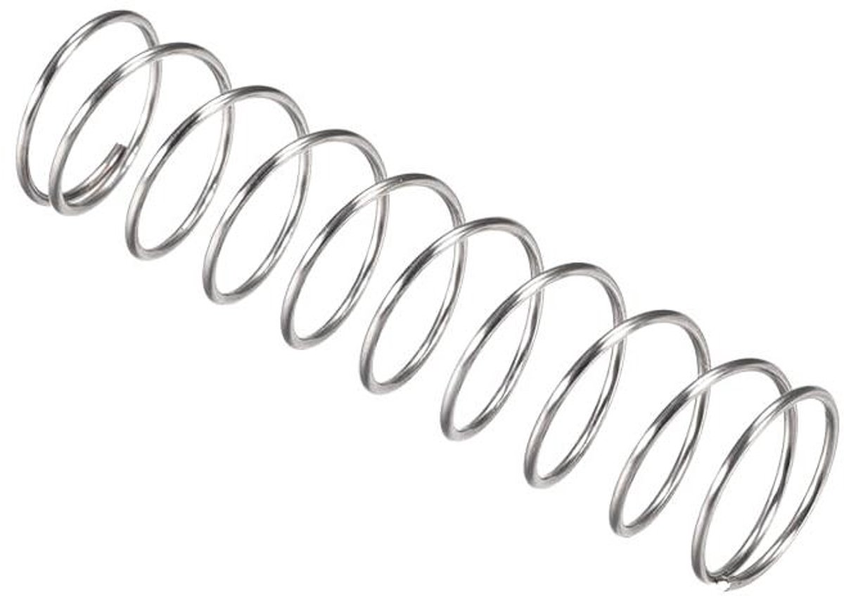 Drukveer Roestvrij Staal - Compressieve Veer - Apparaten Repareren - 304 Roestvrij Staal - 60 mm vrije lengte - Zilver