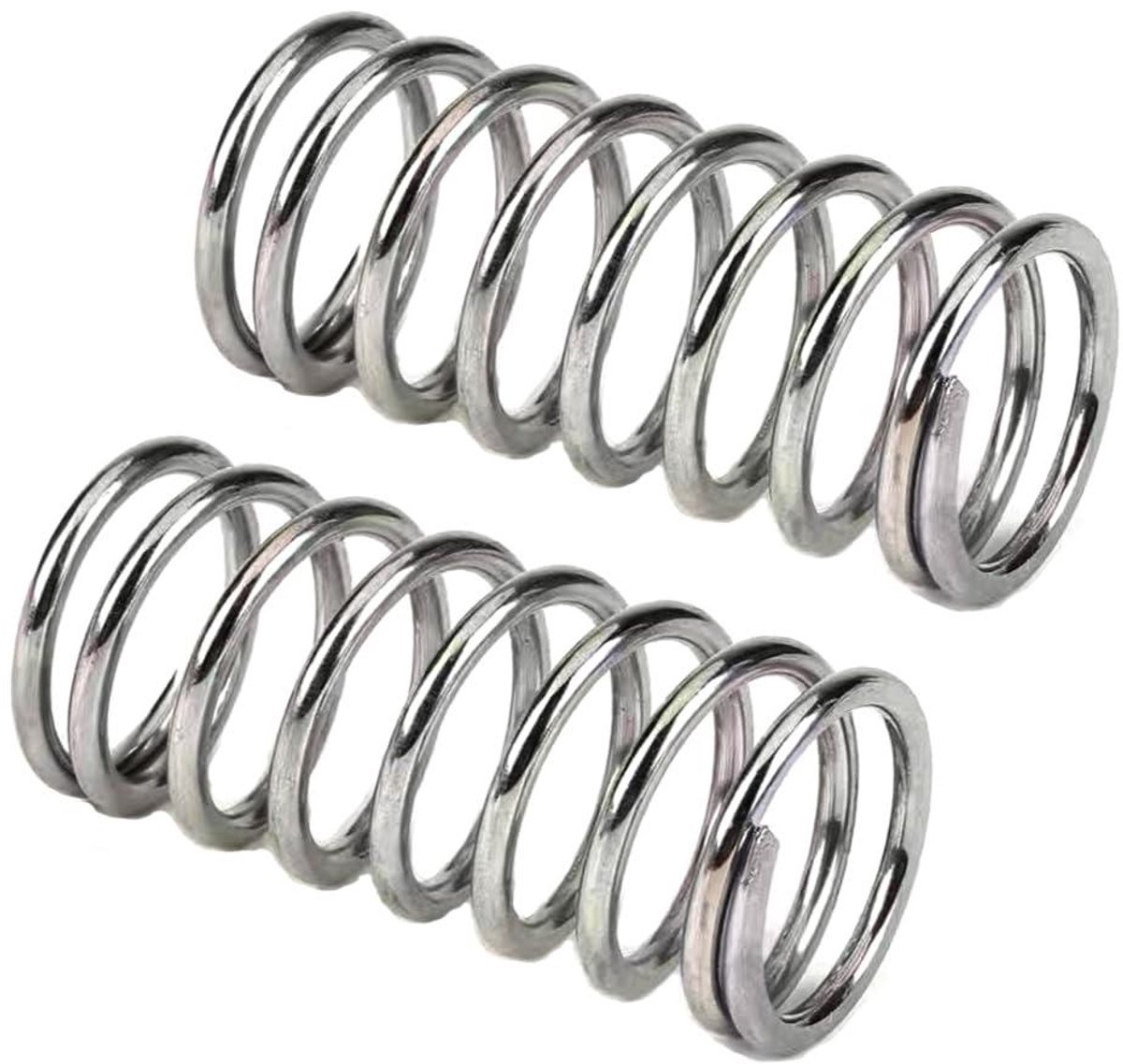 Drukveer RVS 304 - Compressieveer Spoelveer - Machine Onderdelen Reparatie - Roestvrij Staal 304 Constructie - 2.0x12x25 mm - Zilverkleurig
