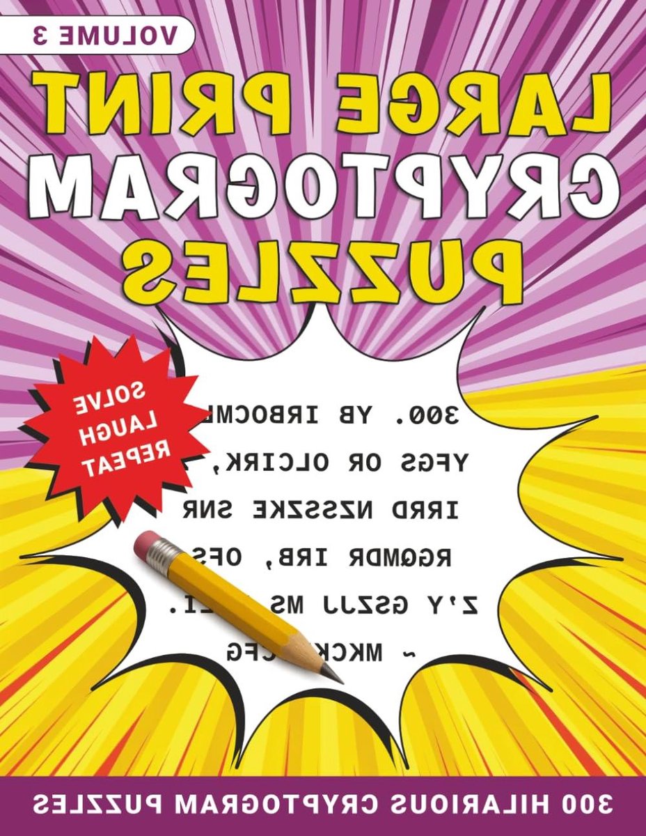 Cryptogram Puzzels - Raadsels Boek - Geest Scherp Houden - Grote Letters - 148 Pagina's - Niet gespecificeerd