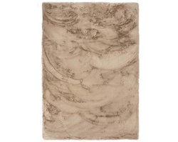 Zacht hoogpolig vloerkleed - Comfy plus - taupe 140x200 cm