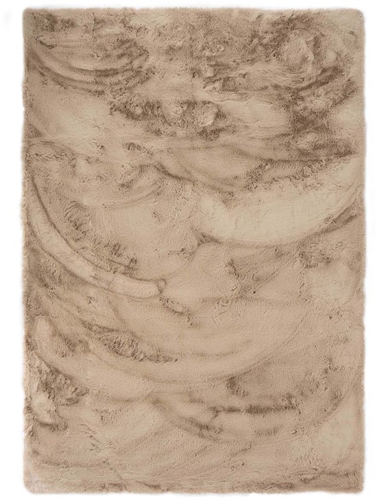 Zacht hoogpolig vloerkleed - Comfy plus - taupe 140x200 cm