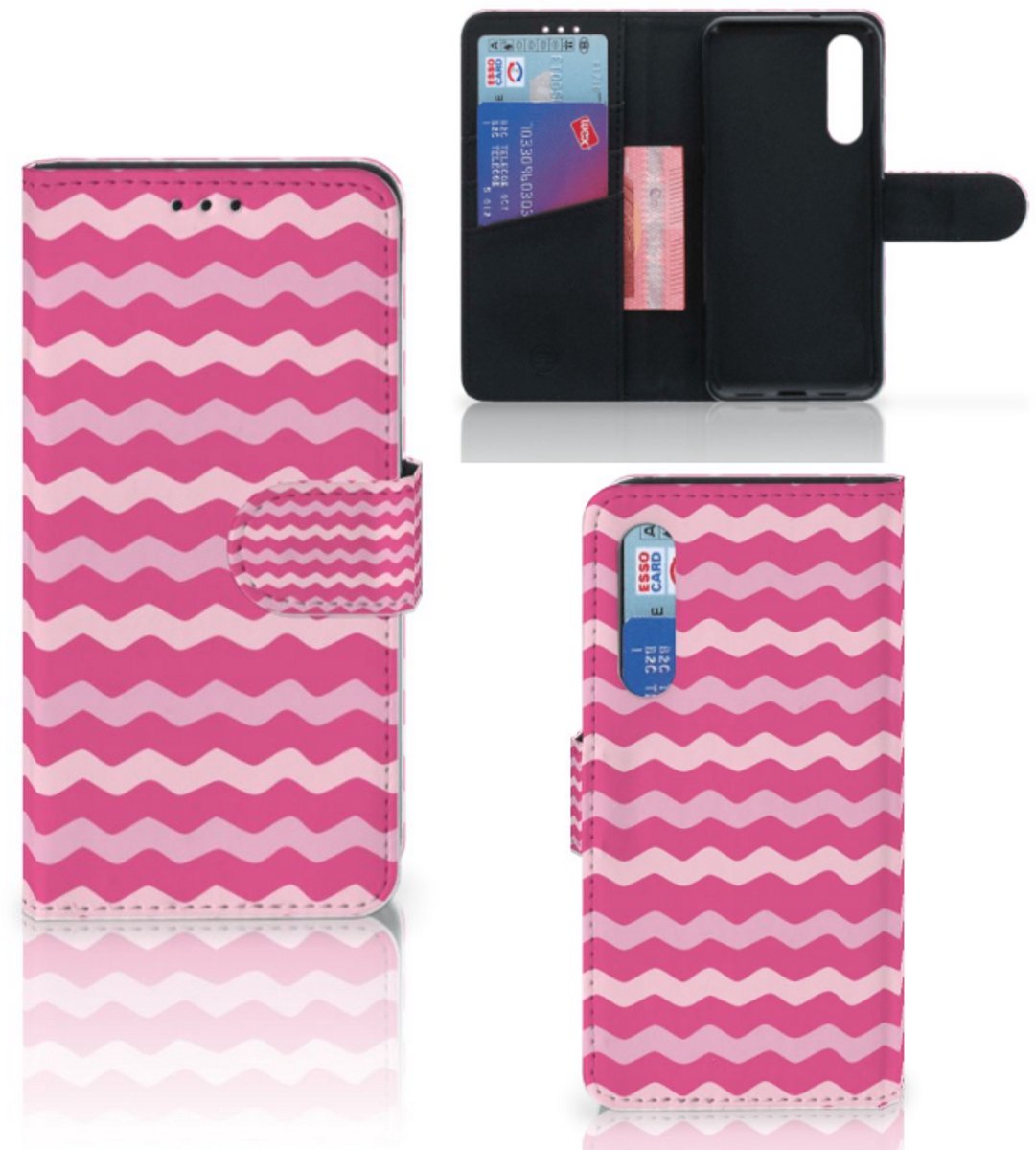 Xiaomi Mi 9 SE Telefoon Hoesje Waves Pink