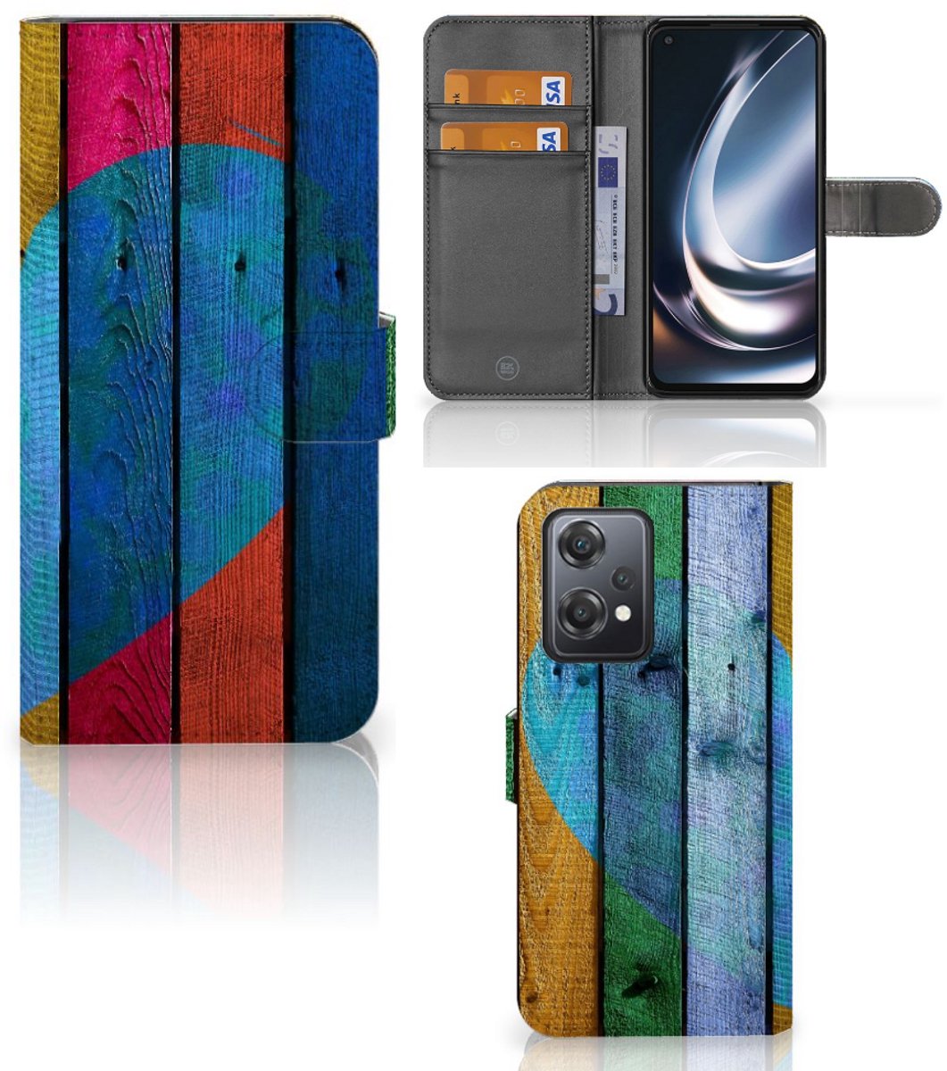 OnePlus Nord CE 2 Lite Book Style Case Wood Heart - Cadeau voor je Vriend