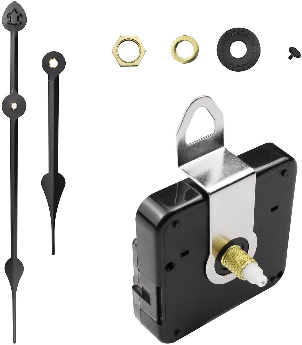 Cosensi - Quartz Klok Mechanisme - Klokbeweging - Zwart - Makkelijk te installeren - Perfect voor wandklokken - Geschikt voor elke ruimte