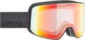 uvex pyrit V - Skibril voor volwassene - meekleurend - vergroot en condensvrij gezichtsveld - black matt dl/rainbow-clear - one size