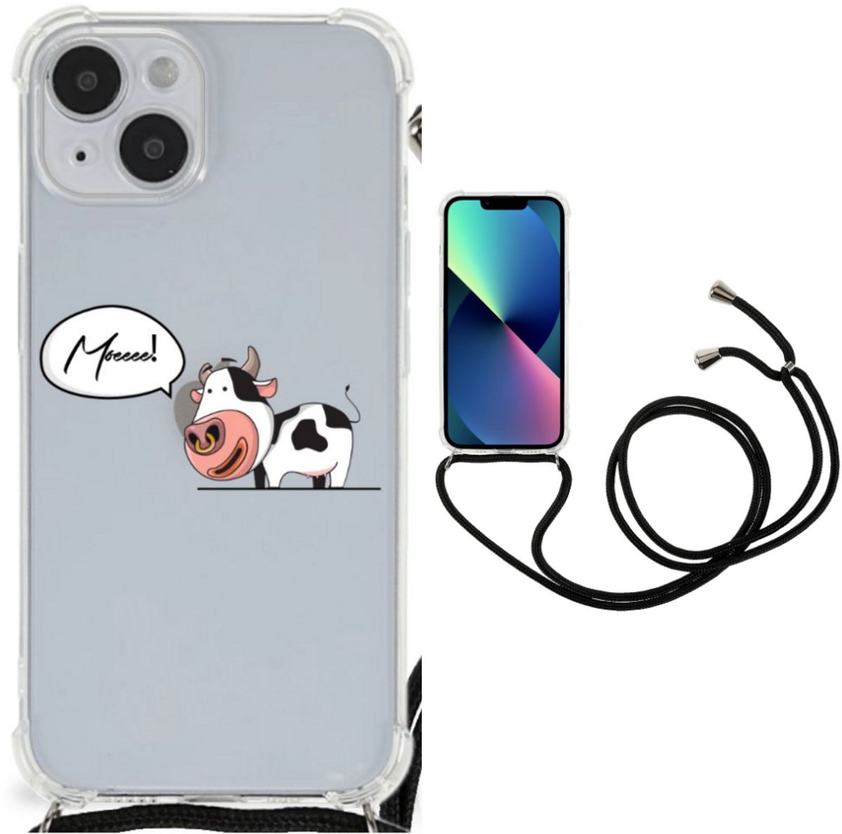 iPhone 14 Plus Stevig Bumper Hoesje Cow
