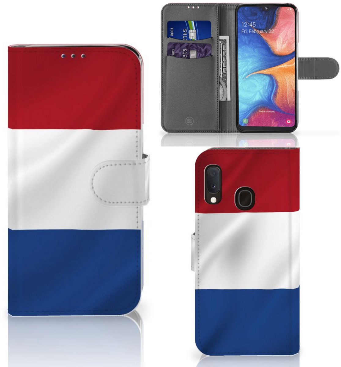 Samsung Galaxy A20e Bookstyle Case Nederlandse Vlag