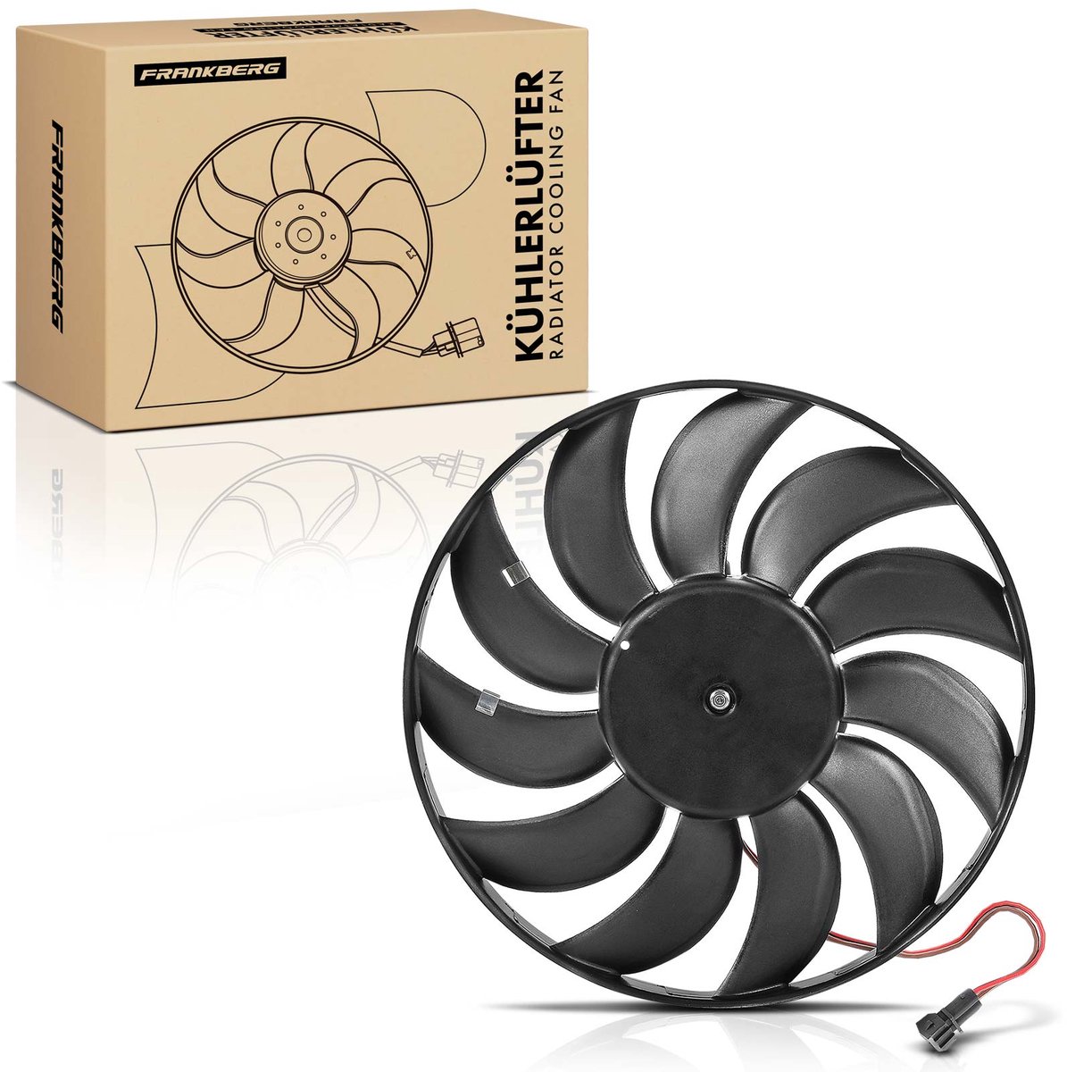 Frankberg 1x Motorradiator enkele ventilator