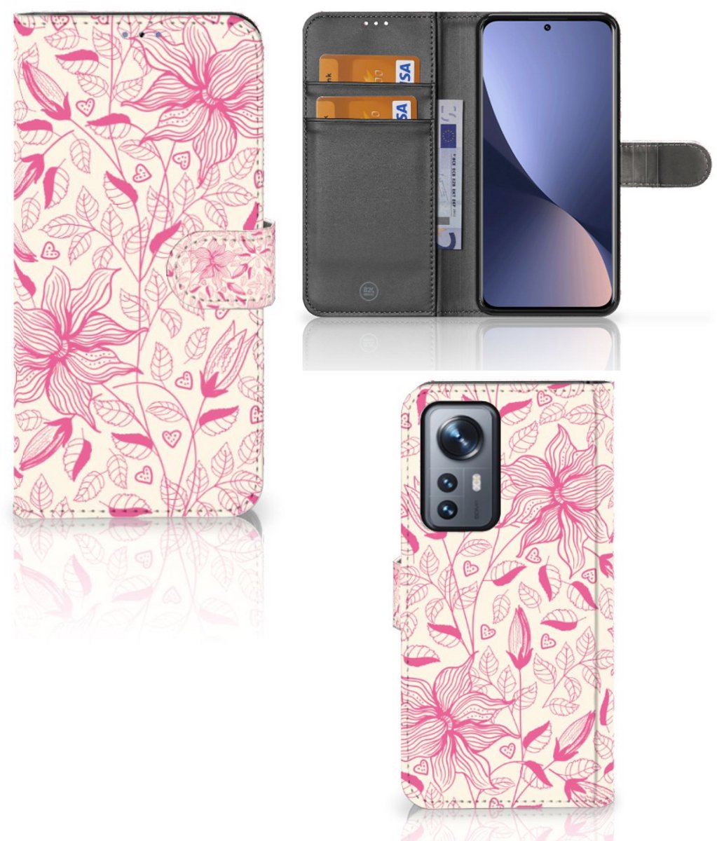Xiaomi 12 Pro Hoesje Pink Flowers