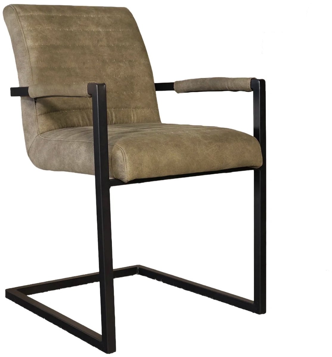 Lizzely Garden & Living SET DEAL: 4 stuks Eetkamerstoel met armleuning donkergroen Noor design eetstoel zetel