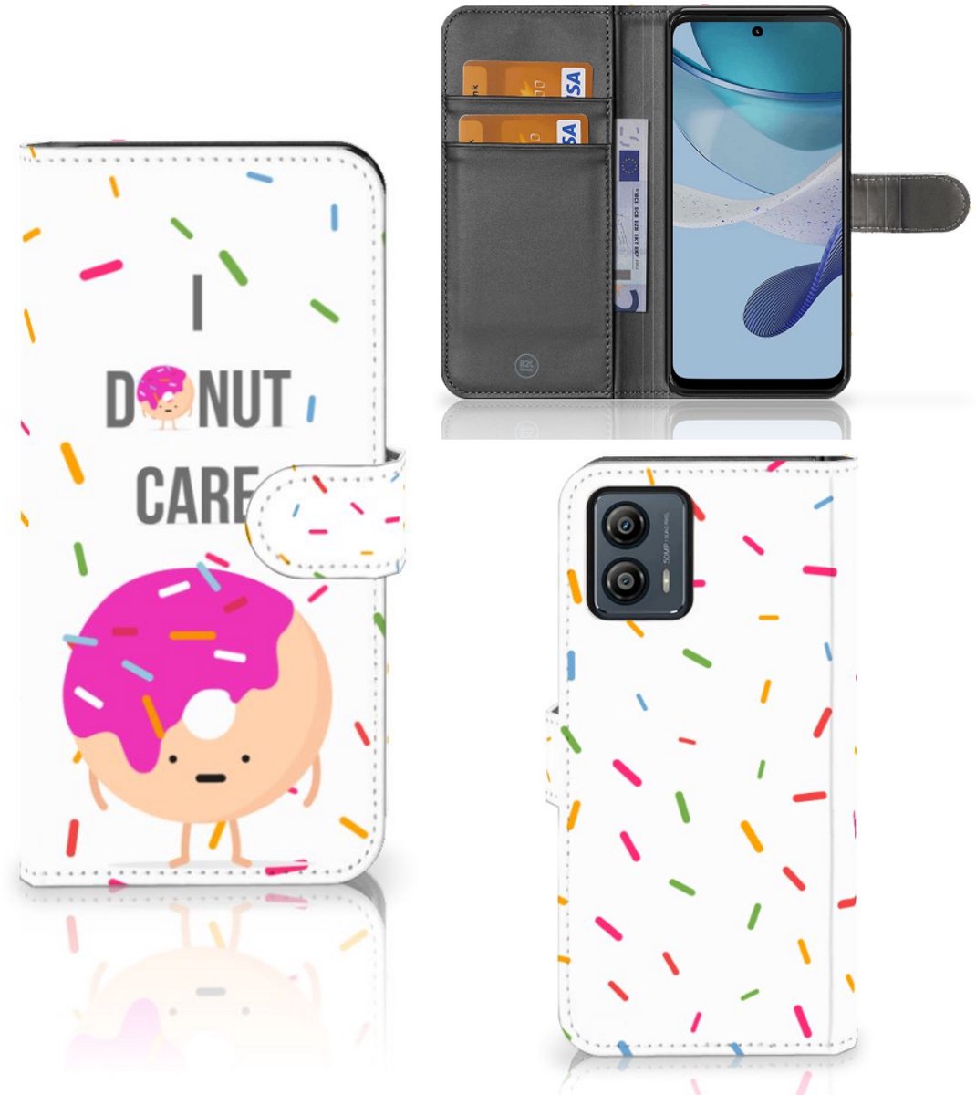 Motorola Moto G53 Book Cover Donut Roze