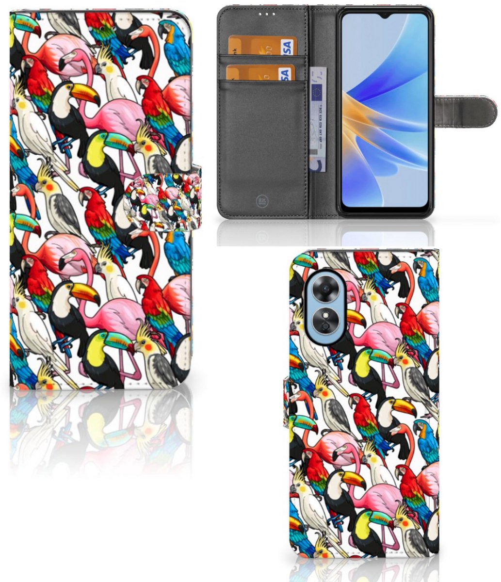 OPPO A17 Telefoonhoesje met Pasjes Birds