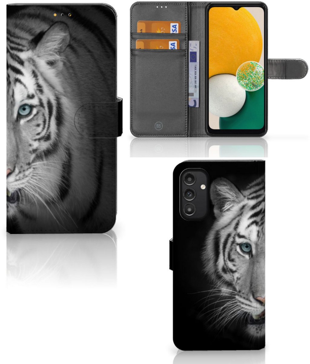 Samsung Galaxy A14 5G Telefoonhoesje met Pasjes Tijger