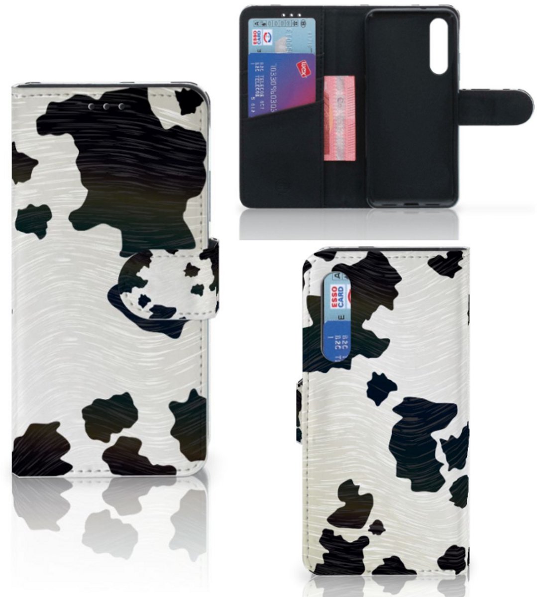 Xiaomi Mi 9 SE Telefoonhoesje met Pasjes Koeienvlekken