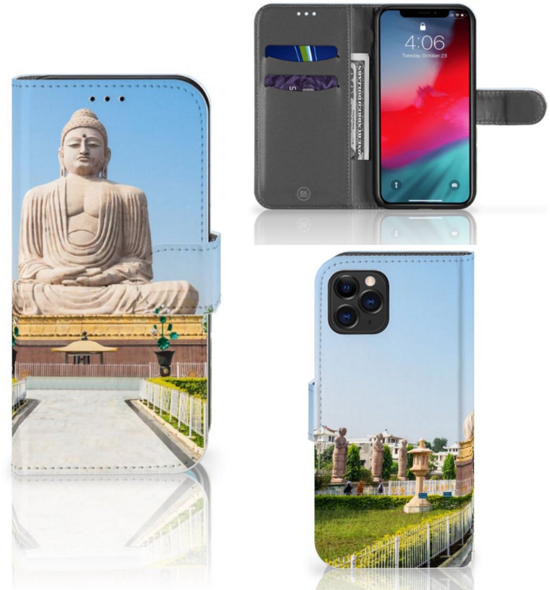 Apple iPhone 11 Pro Flip Cover Boeddha