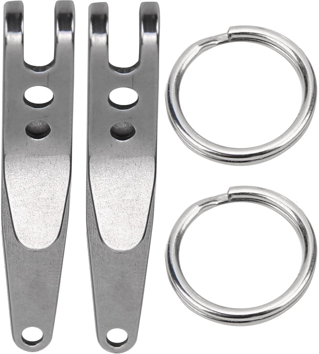 Socobeta RVS Hangclip 2 Stuks - Duurzame Sleutelhanger met Clip voor Buiten