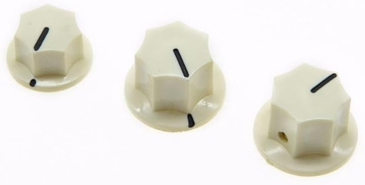 Jazz J Bass Knoppen 1/4 Inch Aged White - Vintage Geluid, Hoogwaardige Kwaliteit, Perfecte Pasvorm