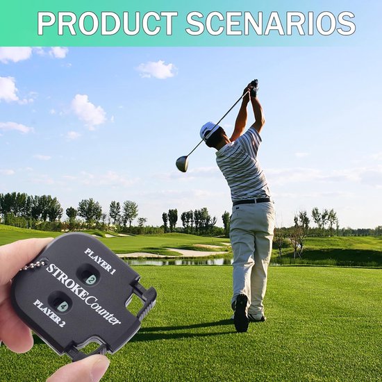 Digitale Golfpoortmeter voor 2 Spelers - Draagbaar en Lichtgewicht - Ideaal voor Golf en Balspelen van Merkloos — afbeelding 2